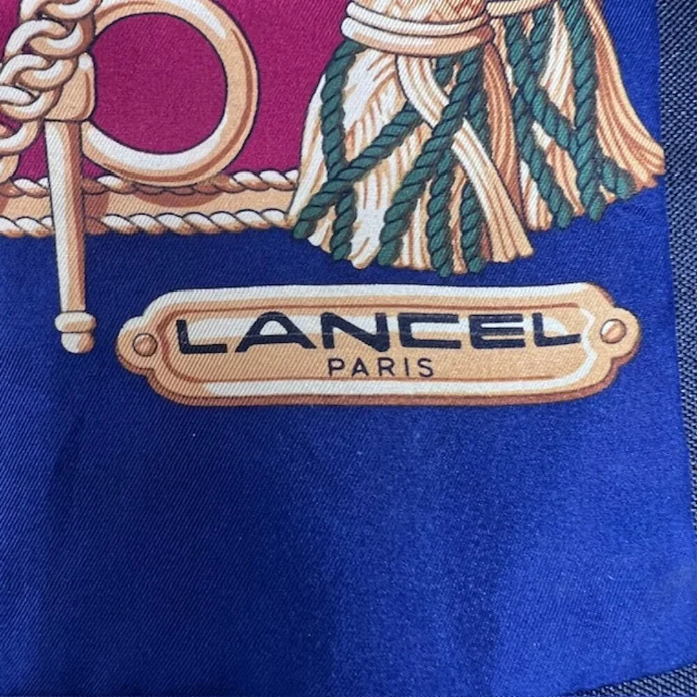 Riversable  Lancel Paris Silk Satin Scarf 54